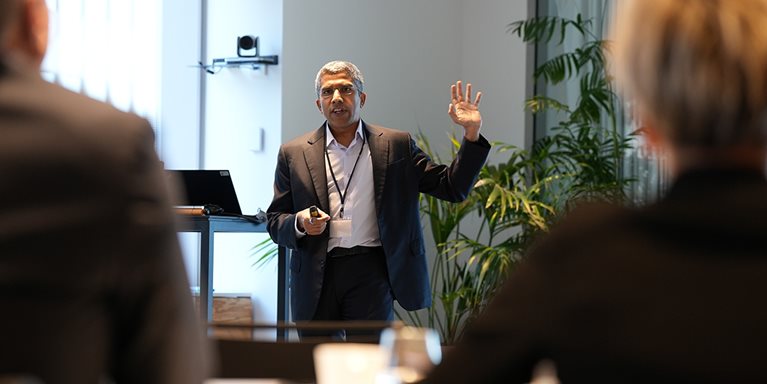 Vinayak HV, Senior Partner, McKinsey & Company presenting at Beyond PoC event
