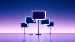 Neon speech bubbles