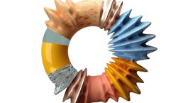 Abstract multicolored donut chart