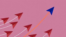 Close-Up of Paper Airplane Direction, Business and concept, Rating, Expertise, Success, different thinking, Concept, think differently - stock illustration