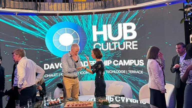 Brain House, hosted by Hub Culture, was a convening space for leaders at Davos. Stan Stalnaker
